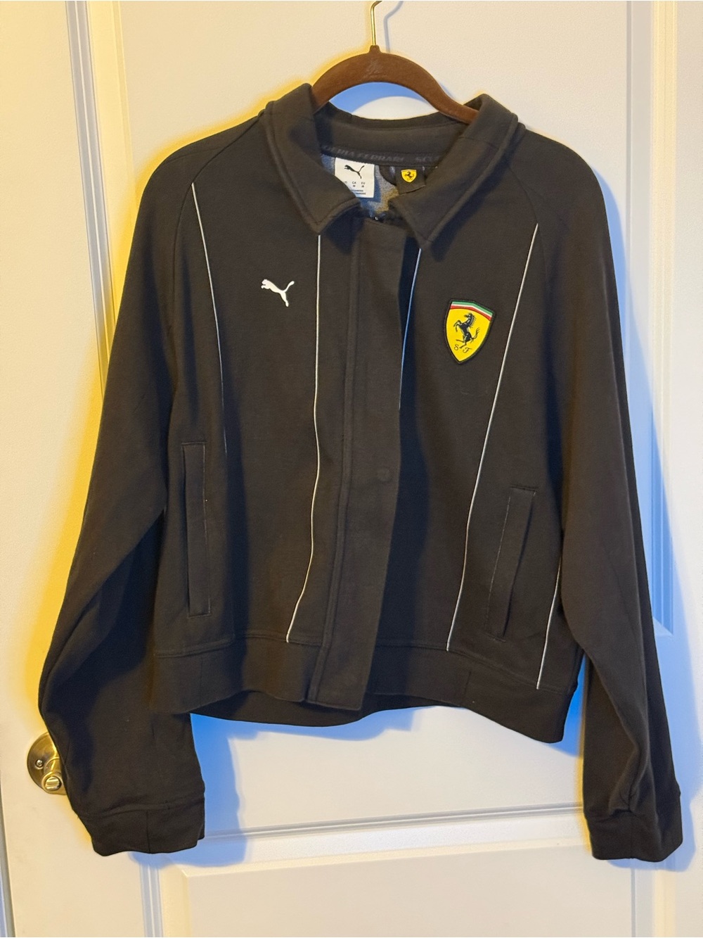 Puma Scuderia Ferrari Black Full Zip Track Jacket Men’s Medium F1 Racing